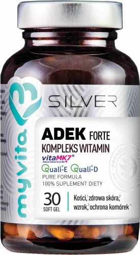 Witaminy ADEK forte kompleks 30 kapsułek MyVita Silver Pure