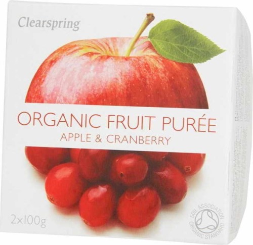 Apple-cranberry dessert BIO 200 g Clearspring