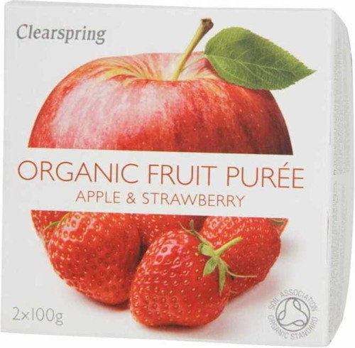 Deser jabłko-truskawka BIO 200 g Clearspring