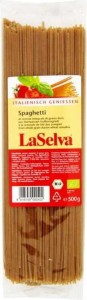 Spaghetti de grains entiers à base de blé dur BIO 500 g Laselva