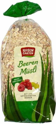Musli z 23% owoców leśnych BIO 750 g Rosengarten