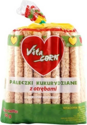 Pałeczki kukurydziane z otrębami 70 g Vitacorn