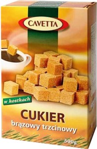 Brown cane sugar cubes Cavetta 500 g Confex