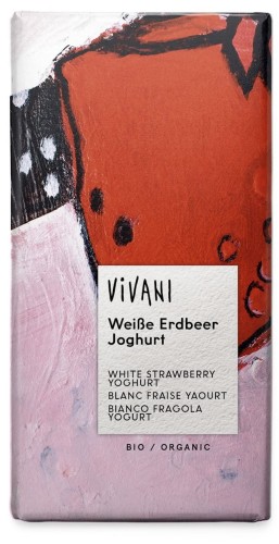 WHITE CHOCOLATE STRAWBERRY - YOGHURT BIO 100 g - VIVANI