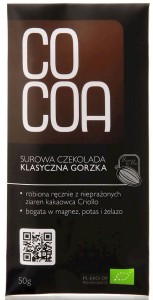 RAW CHOCOLADE CLASSIC BITTER BIO 50 g - CACAO