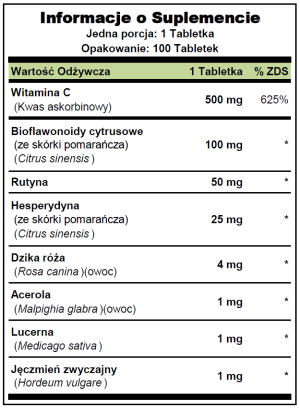 Vitamin Super C-500 Complex 100 tablets Puritan's Pride