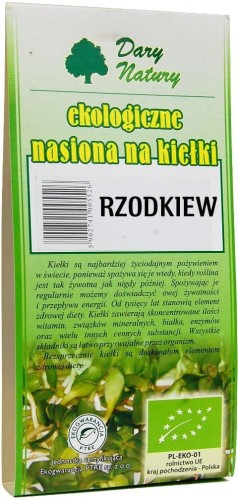 RADISH SEEDS FOR SPROUTS BIO 30 g - DARY NATURY