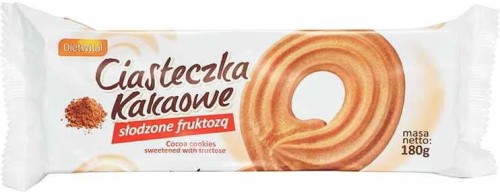 Cacaokoekjes gezoet met fructose zonder suiker 180 g DietWital