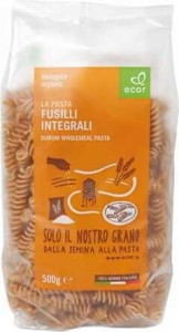 Pasta fusilli wholegrain BIO 500 g Ecor