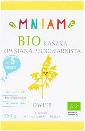 Whole grain oat porridge from 5 months of age BIO 250 g MNIAM