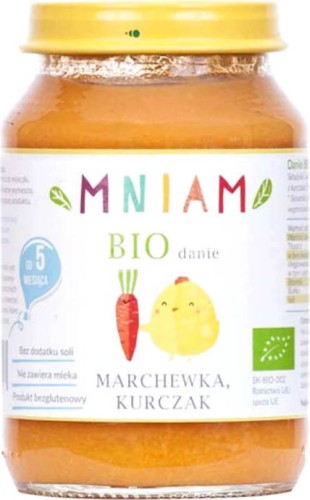 Danie marchewka kurczak od 5 miesiąca BIO 190 g MNIAM