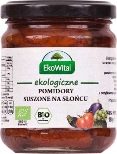 Pomidory suszone na słońcu w oleju BIO 180 g EkoWital