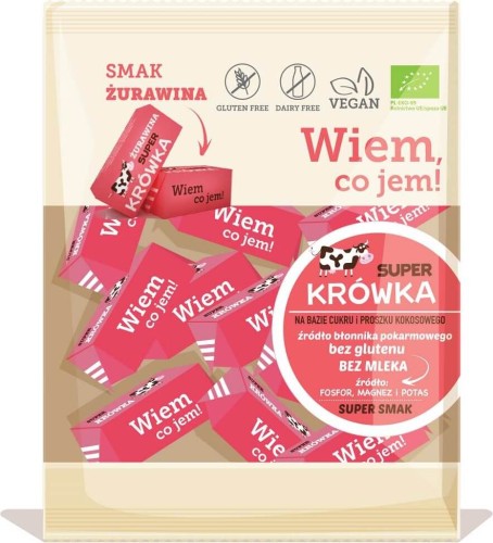 Glutenvrije zuivelvrije cranberry fudges BIO 150 g Super Krowka