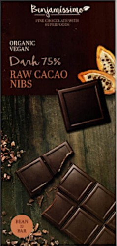 Bittere vegan chocolade met gemalen cacaobonen glutenvrij BIO 70 g Benjamissimo