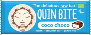 Bar RAW coconut chocolate gluten-free BIO 30 g Quin Bite