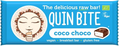 Bar RAW coconut chocolate gluten-free BIO 30 g Quin Bite