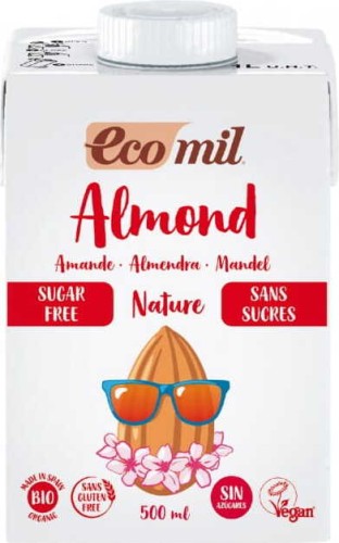 Amandeldrink zonder suiker BIO 500 ml Ecomil