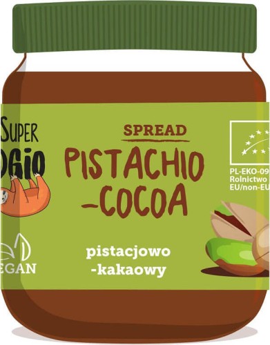 Krem pistacjowo-kakaowy bezglutenowy BIO 190 g Super Fudgio