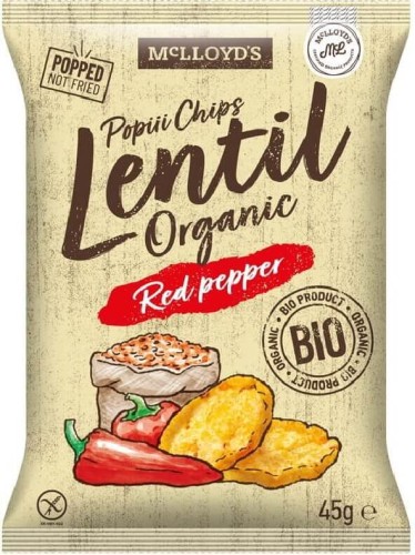 Red lentil crisps paprika gluten-free BIO 45 g McLloyd's
