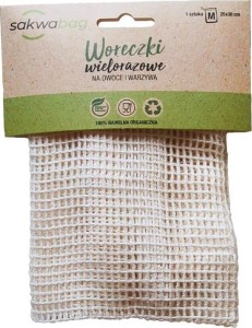 Herbruikbare tas maat M 25x30 Sakwabag