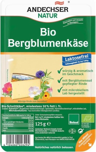 Ser bergblumenkaese w plastrach 50% BIO 125 g Andechser Natur