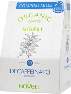 Decaffeinated coffee in capsules BIO 10 x 5,3 g Cafes Novell