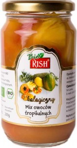 Mix of tropical fruits in pineapple juice BIO 350 g / 200 g Rish