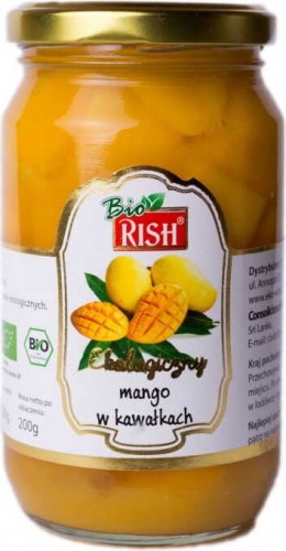 Mango in stukjes in ananassap BIO 350 g / 200 g Rish