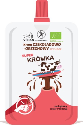 Chocolade- en notencrème in een tube BIO 50 g Super Fudge