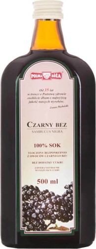 Elderberry juice 100% 500 ml Polska Roża
