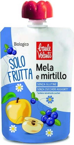 Apple and blueberry mousse BIO 100 g Baule Volante