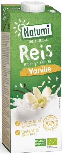 RIJST-VANILLA DRINK GLUTENVRIJ BIO 1 L - NATUMI