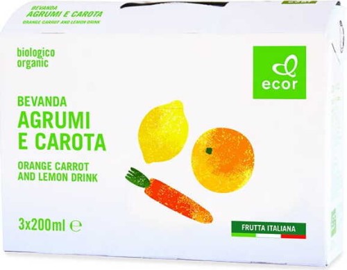 Drink lemon-carrot BIO 3 x 200 ml Ecor
