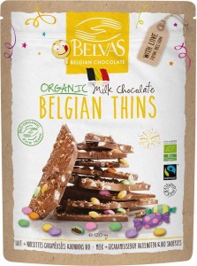 PIECES OF MILK CHOCOLATE WITH GLUTEN FREE DRINKS BIO 120 g - BELVAS