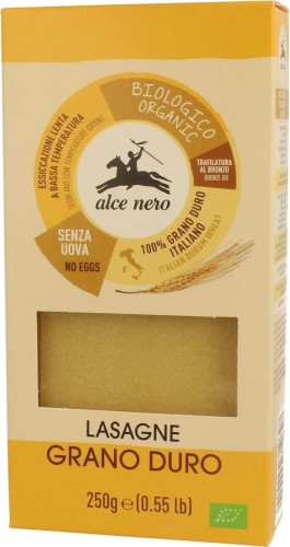 PASTA (SEMOLINE) LASAGNE BIO 250 g - ALCE NERO
