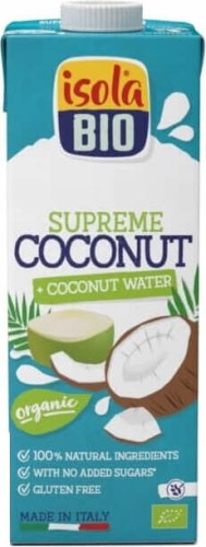 Glutenvrije kokosdrank met kokoswater BIO 1 l Isola Bio