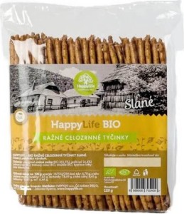 Whole grain rye sticks with salt BIO 120 g