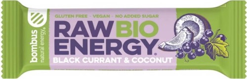 RAW ENERGY BIO reep zwarte bes kokos glutenvrij 50 g Bombus