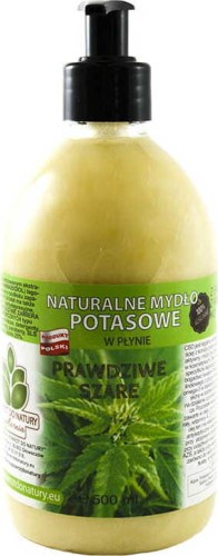 Kaliumzeep Echt grijs met CBD hennepbloemextract in vloeibare 0,5l Mydlarnia Terug naar de natuur