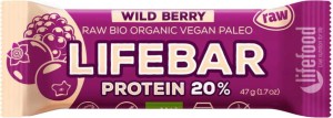 BAR FOREST FRUIT PROTEIN RAW BIO 47 g - LIFEFOOD