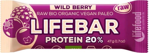 BAR FOREST FRUIT PROTEIN RAW BIO 47 g - LIFEFOOD