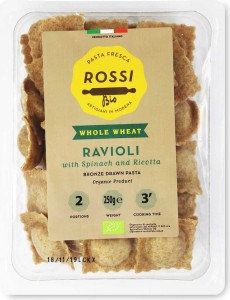 Wholemeal ravioli with ricotta and spinach bio 250 g - Pasta Fresca Rossi