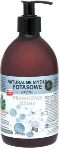 Kaliumzeep Echt grijs met zilver Ag mono-atomaire ionische vloeistof 0,5l Mydlarnia Terug naar de natuur