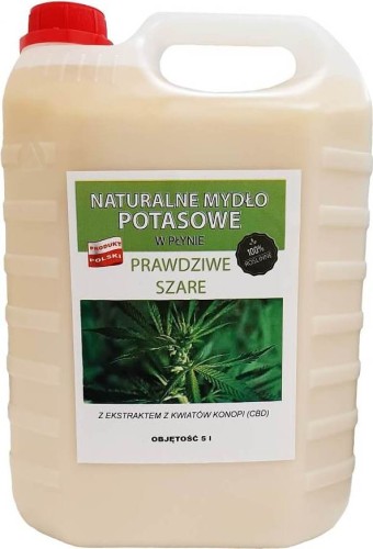 Potassium soap real gray with hemp flower extract liquid 5l Mydlarnia Powrót do natury