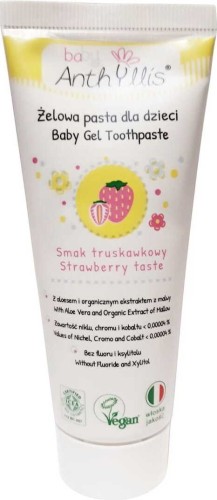 TOOTHPASTE FOR CHILDREN WITHOUT FLUORIDE FROM THE FIRST TOOTH STRAWBERRY 75 ml - BABY ANTHYLLIS