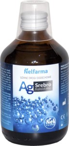 Colloidal Silver AG10 glass bottle 300ml Nelfarma