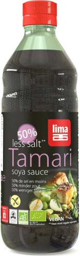 SOY SAUCE TAMARI 50% LESS SALT GLUTENFREE BIO 500 ml - LIMA