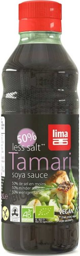 TAMARI SOJASAUS 50% MINDER ZOUT GLUTENVRIJ BIO 250 ml - LIMA