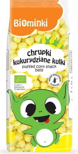 CHRUPKI KUKURYDZIANE KULKI BEZGLUTENOWE BIO 60 g - BIOMINKI