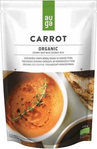 Carrot soup with coconut cream BIO 400 g Auga